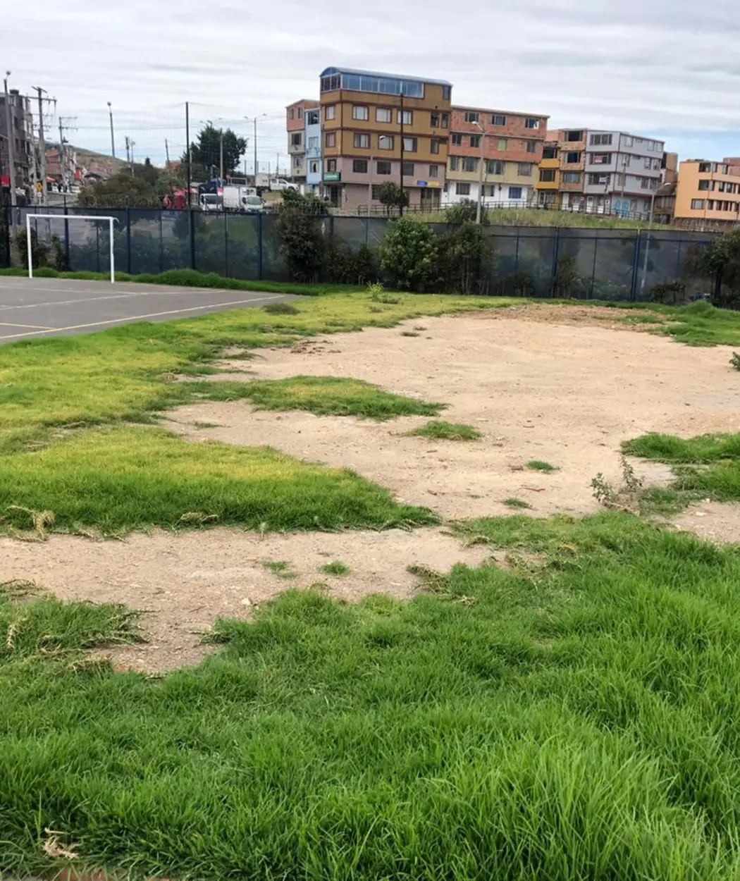 Zona con pérdida de cobertura vegetal y áreas de suelo expuesto